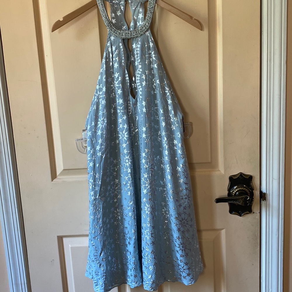 Kimchi Blue Dress Pale Light Green Size S Beaded Accents